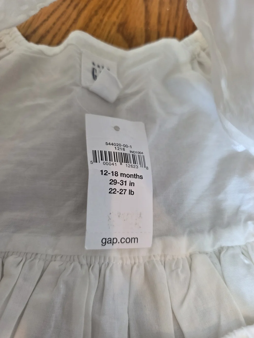 GAP White Eyelet Flutter Dress Baby